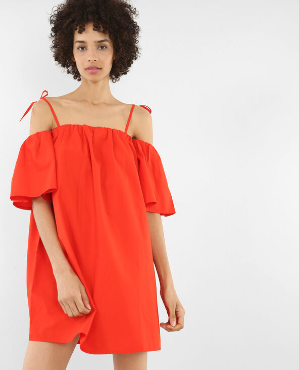 Robe ample à manches peekaboo rouge - Pimkie