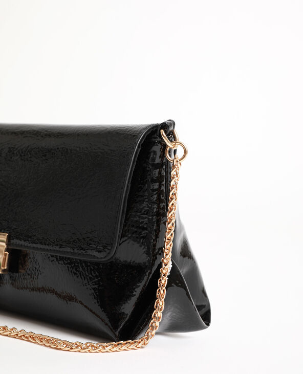 Sac souple verni noir - Pimkie