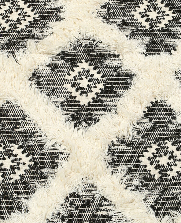 Tapis ethnique à losanges noir - Pimkie