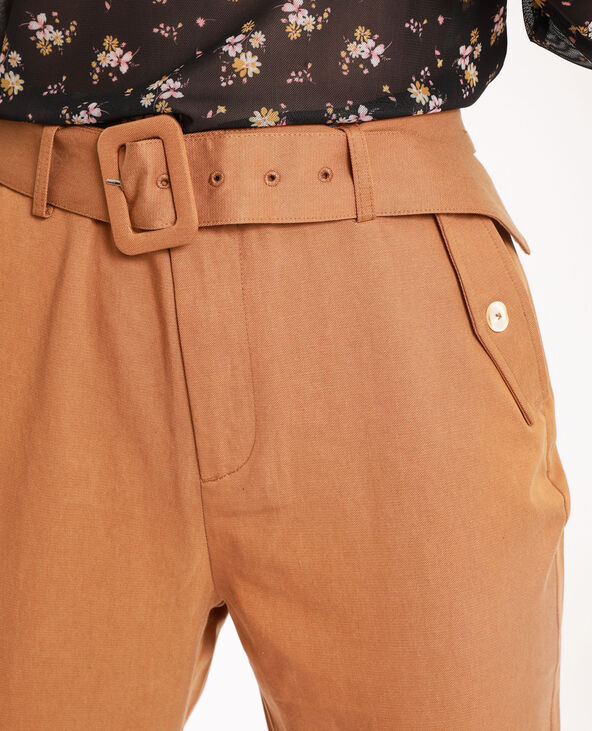 Pantalon carotte camel - Pimkie