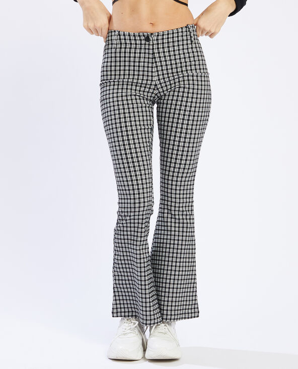 Pantalon flare carreaux deals