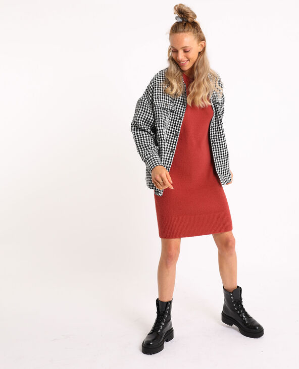 Robe pull manches bouffantes vieux rose - Pimkie