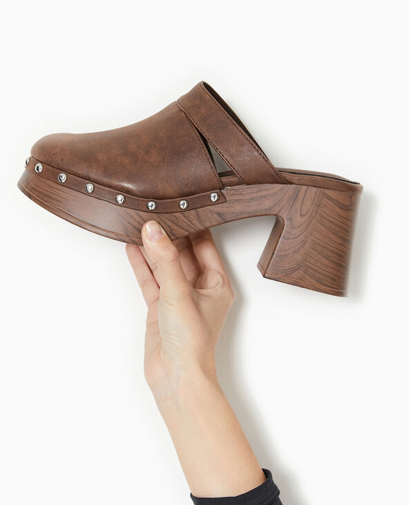 Sabots avec clous marron - Pimkie