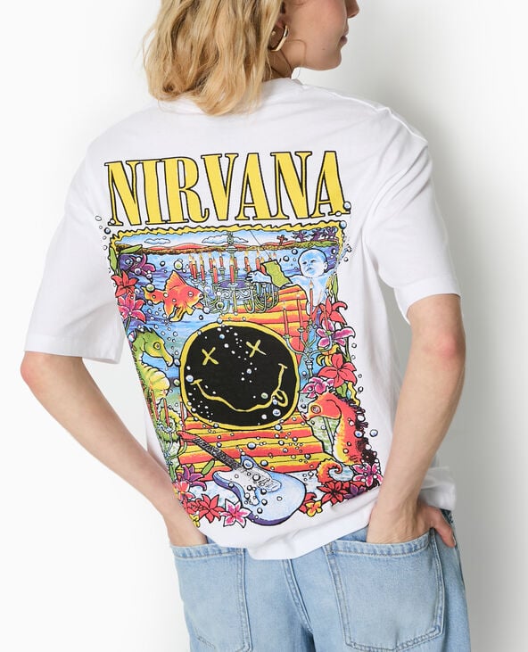 T-shirt oversize NIRVANA blanc - Pimkie