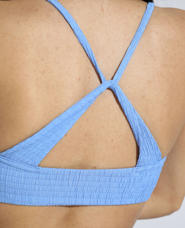 Haut de maillot de bain brassière froncé bleu marine - Pimkie