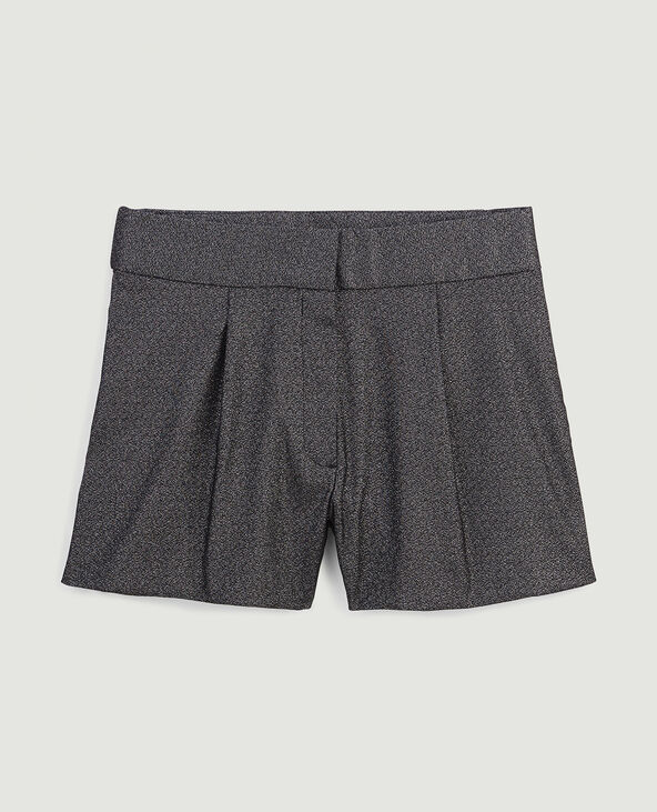 Short taille haute avec fils lurex noir - Pimkie