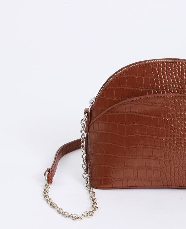 Sac arrondi effet croco camel - Pimkie