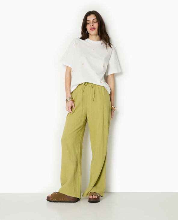 T-shirt ample avec coquillages en métal blanc - Pimkie