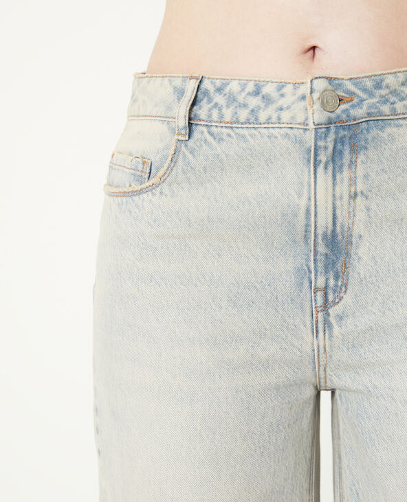 Jean wide effet destroy jaune ocre - Pimkie