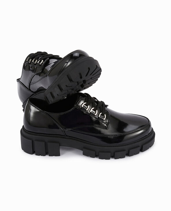 Derbies vernis avec semelles chunky