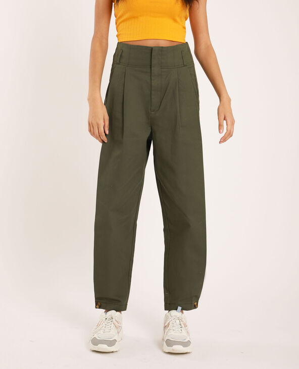 Pantalon à plis taupe - Pimkie