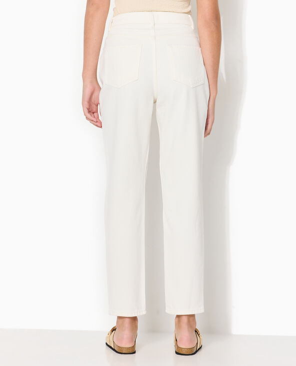 Jean mom taille haute blanc - Pimkie