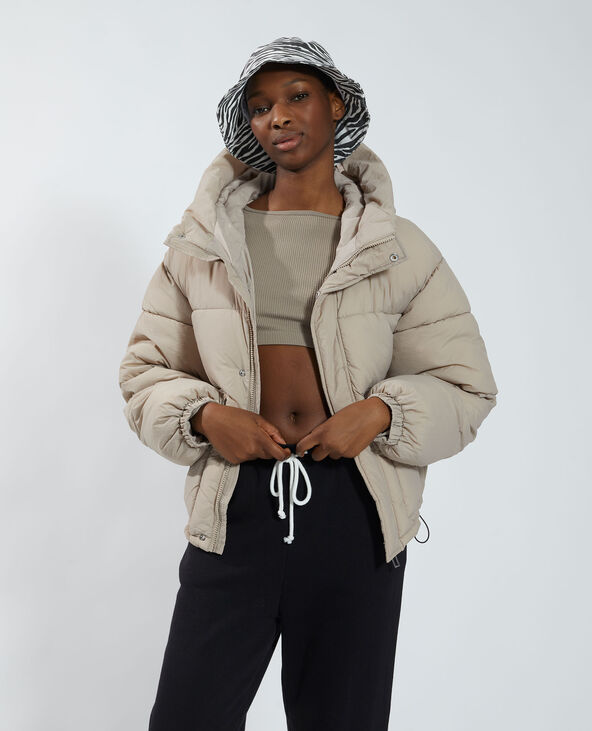 Doudoune gris store clair