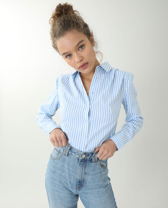 Chemise à épaulettes blanc - Pimkie