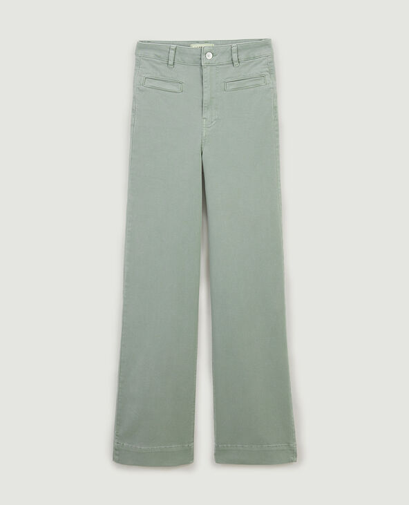 Pantalon denim large vert - Pimkie