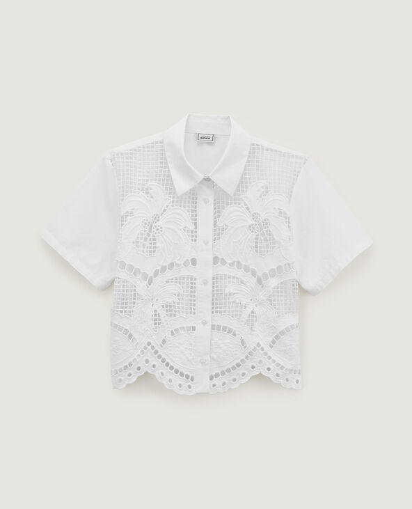 Chemisier court guipure blanc - Pimkie