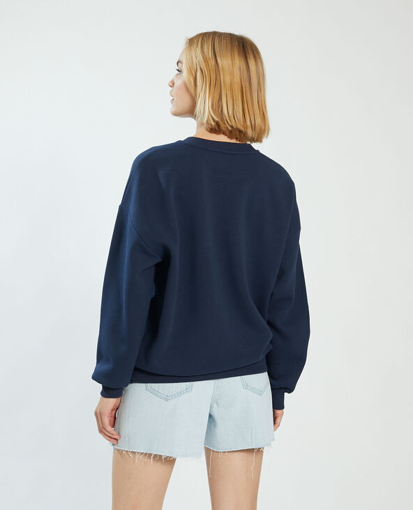 Sweat oversize Houston bleu marine - Pimkie