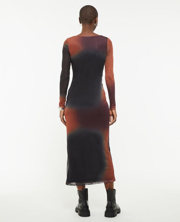 Robe longue en tulle orange - Pimkie
