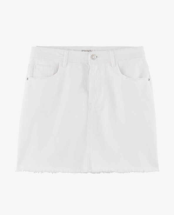 Jupe en jean blanc - Pimkie