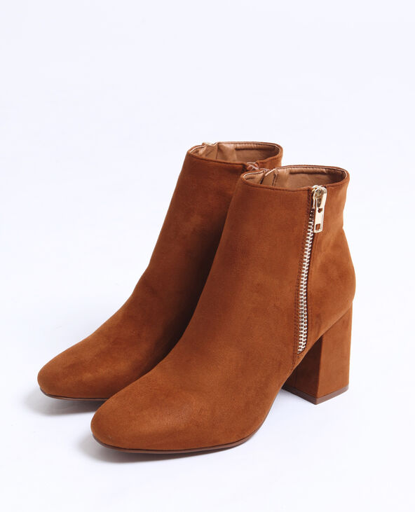 Bottines suédine marron - Pimkie