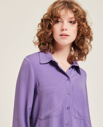Chemise fluide manches longues violet - Pimkie