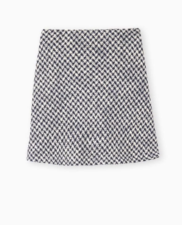 Jupe trapèze en tweed bleu - Pimkie