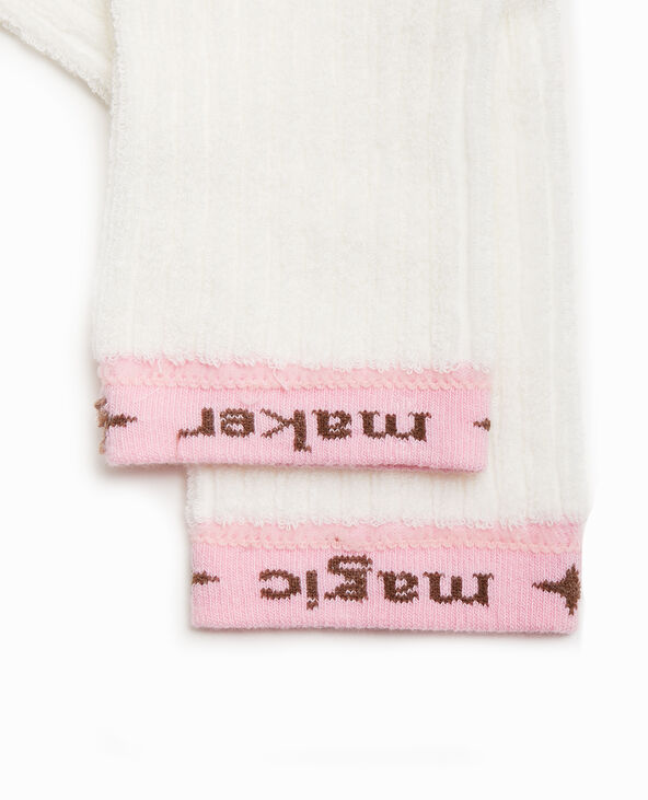 Paire de chaussettes en maille bouclette blanc - Pimkie