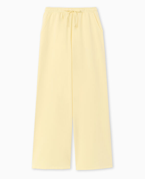 Pantalon molleton droit Jaune pâle - Pimkie