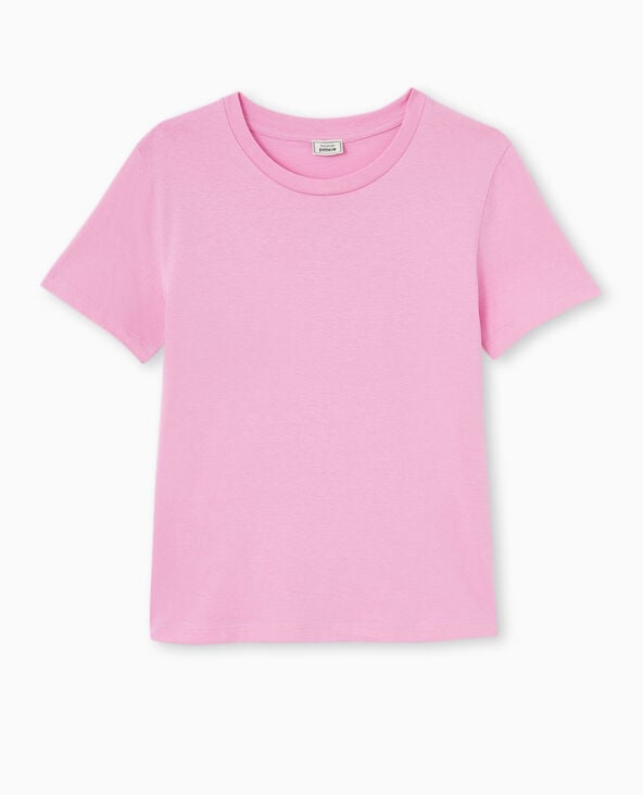 T-shirt basique col rond rose - Pimkie