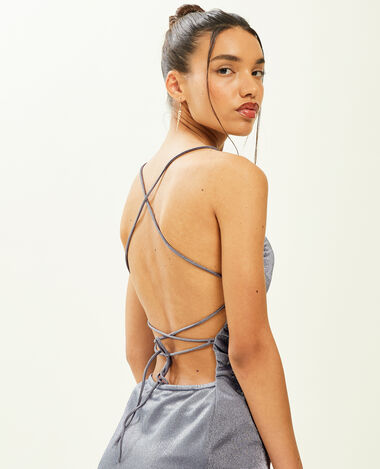 Robe courte irisée gris - Pimkie