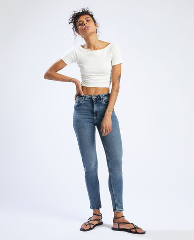Jean skinny taille haute bleu denim - Pimkie