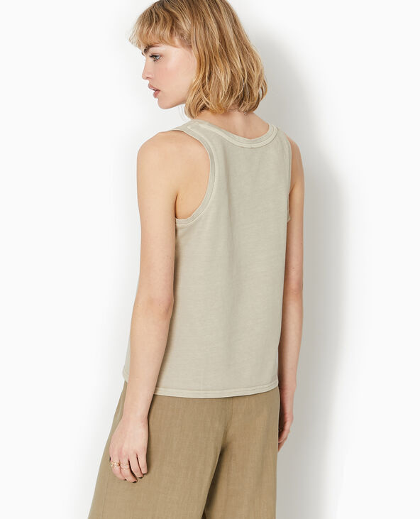Débardeur ample avec effet acid wash beige - Pimkie