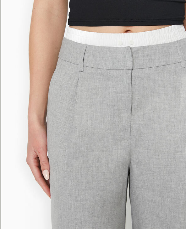Bermuda city long et large gris clair - Pimkie