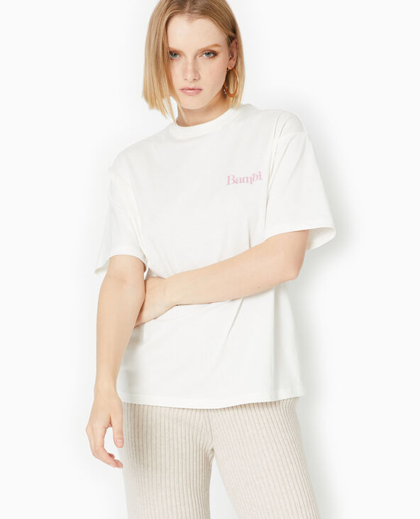 T-shirt oversize BAMBI blanc - Pimkie