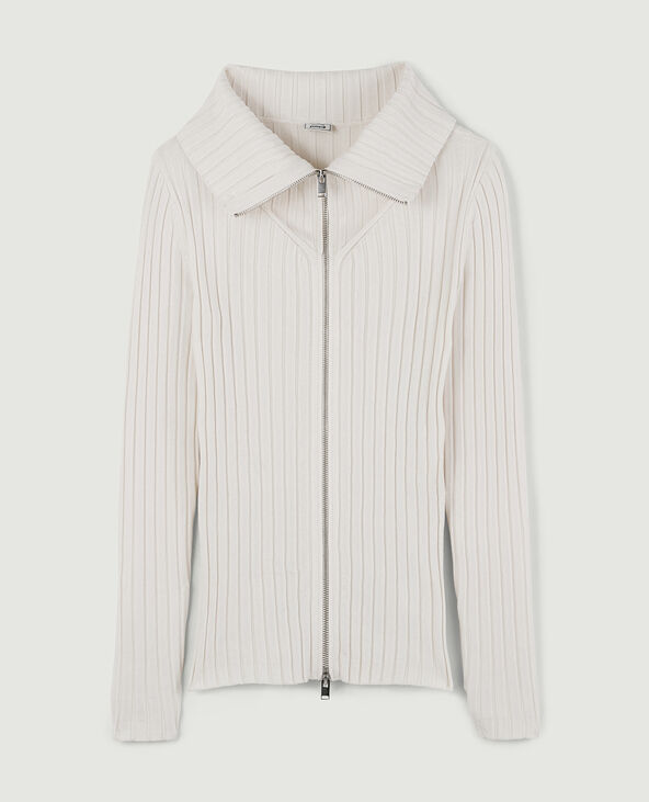 Gilet zippé col montant blanc - Pimkie