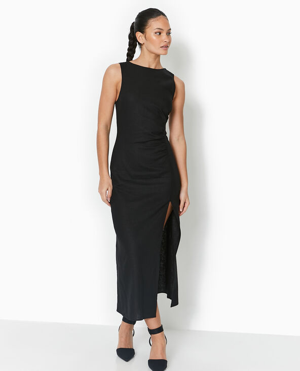 Robe longue sans manches avec dos dégagé noir - Pimkie
