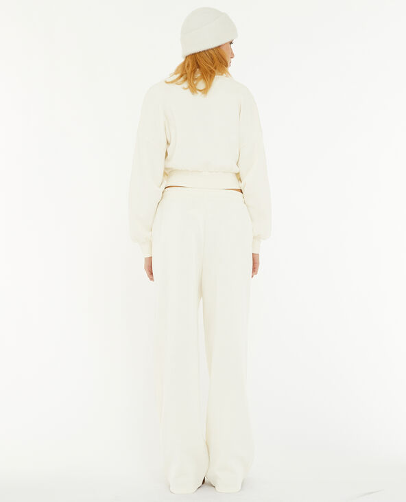 Pantalon de jogging droit en molleton blanc - Pimkie