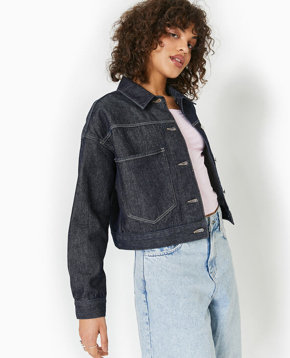 Veste en jean courte bleu - Pimkie