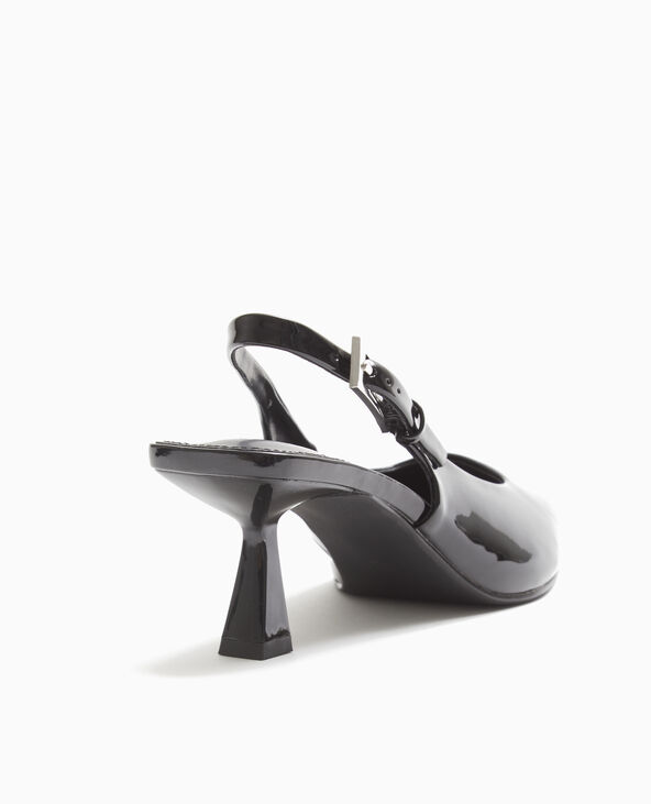 Escarpins ouverts bouts pointus talons bobines noir - Pimkie