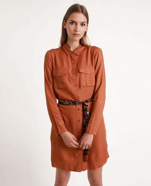 Robe chemise camel deals
