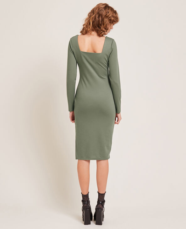 Robe fourreau manches longues vert - Pimkie
