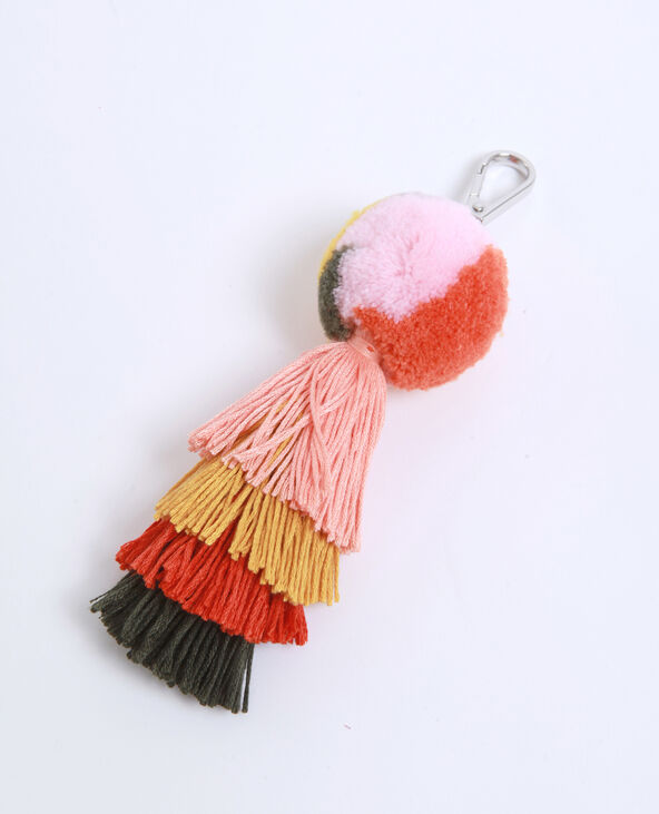 Porte-clés pompon rouge - Pimkie