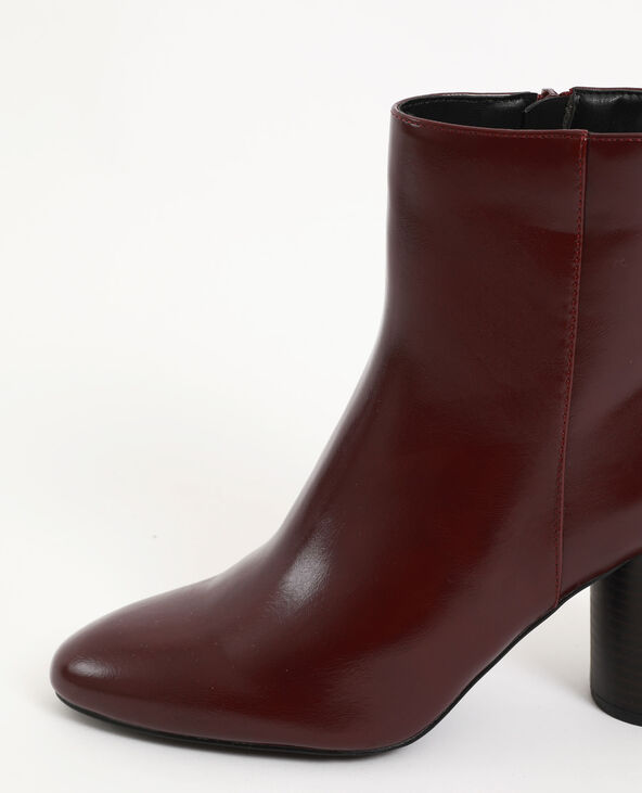 Boots à talon bordeaux - Pimkie
