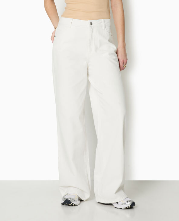 Jean baggy taille basse blanc - Pimkie