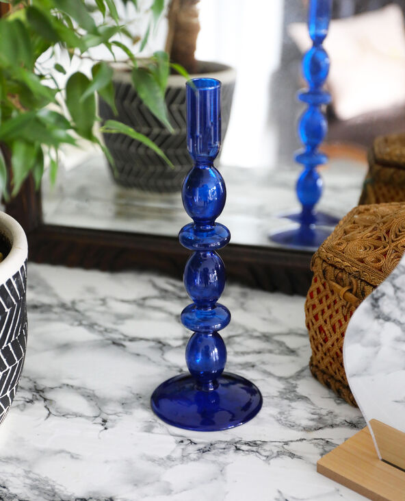 Chandelier en verre bleu - Pimkie