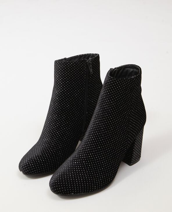 Bottines à strass noir - Pimkie
