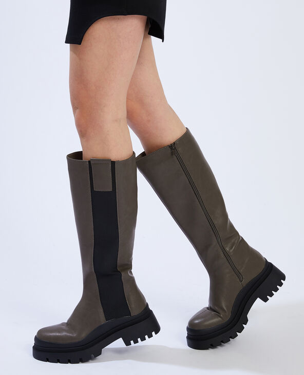 Bottes semelles crantées gris - Pimkie