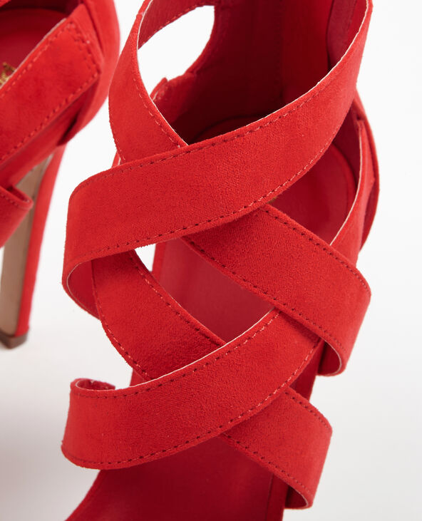 Sandales à talons hauts rouge - Pimkie