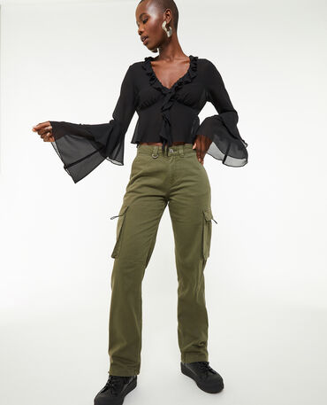 Pantalon taille haute femme on sale solde