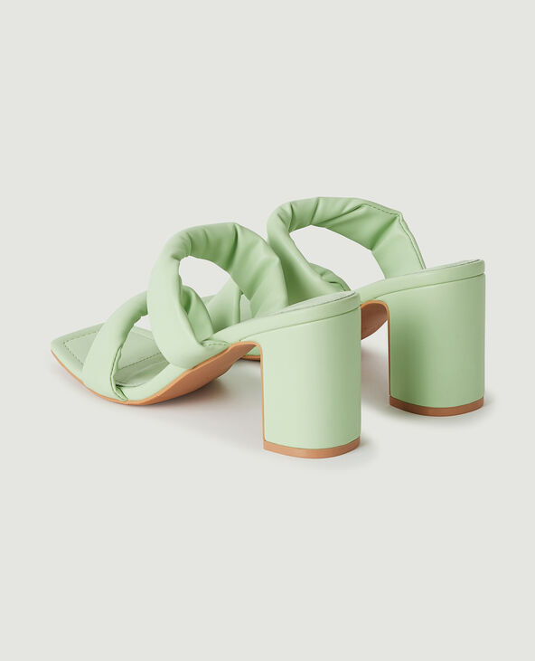 Mules à talons vert anis - Pimkie